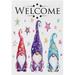 Hyjoy Watercolor Magic Gnomes Garden Flag 28 x 40 Inch Vertical Double Sided Welcome Yard Garden Flag Seasonal Holiday Outdoor Decorative Flag for Patio Lawn Home Decor Farmhous