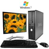 Dell Optiplex 7010 Desktop PC Computer System Windows 7 Intel Intel Core i5 3.2 GHz 8GB 500GB DVD Wi-Fi with a 17 LCD-Used Computer