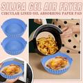 Sueyeuwdi Silicone Kitchen Utensils Set Baking Sheet Air Fryer Silicone Mat Cake Molds Silicone Food Level Baking Pan(Available On Both Sides) Blue