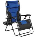 Topeakmart Zero Gravity Recliner Chair with Armrests Navy Blue/Black