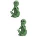 2 Pieces Statuette Decor Christmas Decorations Alien Home Ornament Crafts Resin