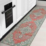 Rugs Boho Rug Accent Rug Turquoise Rugs Entryway Rugs Printed Stye Rug Bathroom Rug Floor Rug Farmhouse Rug Red Rug Home Decor 2.6 x6.5 - 80x200 cm