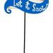 Metal Christmas Snowman Garden Yard Stake Outdoor Yard Decor Xmas Stakes Lawn Patio Pathway Standing Christmas Outdoor Decorations-Let It Snow