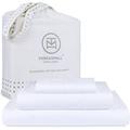 Threadmill Luxury 800 Thread Count King 100% Cotton Sheets - Hotel White Sateen Weave Bed-Sheets Better Than Egyptian Cotton 4 Pc Solid Soft Bed Set Fits 16 Deep Pocket