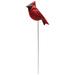 MOWENTA Cardinal Pot Plant Stake Painted Red Yard Art Garden Outdoor Decor Metal Patio Planter