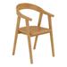 Lechair Teak Barrel Back Outdoor Dining Armchair