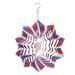 2pcs 4th of July Rotating Wind Chime Patriotic Wind Bell for Outdoor Patio Garden