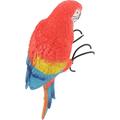 Home Decor Resin Stuff Toy Parrot Lifelike Parrot Model Outdoor Simulated Macaw Garden Decoration Pendant Red Iron Resin