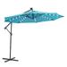 YesFashion Patio Umbrella Solar Patio Umbrella with 32 LED Lights Air Vent Crank System 10ft Solar LED Hanging Patio Umbrella for Backyard Garden Lawn