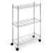 Whitmor 3 Tier Supreme Laundry Cart and Versatile Storage Solution - Chrome Laundry Wire Shelf