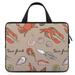 LAKIMCT Doodle Seafood Laptop Bag Computer Bag Briefcase Messenger Bag Waterproof Laptop Case for Work 10 inch