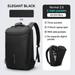 Business Backpack for Men Waterproof and Travel Laptop Backpack with USB Charging Fits 17 Inch Laptop and Tech Gear Elegant Black 2.0