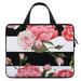 LAKIMCT Peony Roses Laptop Bag Computer Bag Briefcase Messenger Bag Waterproof Laptop Case for Work 13 inch