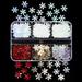 KIHOUT Flash Sales Small 6-box Christmas Nail Art Sequins And Winter White Snowflake Nail Art Sequin Ornaments Christmas Party Decorations Christmas Indoor and Outdoor Decorations