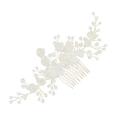 Vintage Chinese Style Headdress Beautiful Flower Hair Comb Wedding Bridal Insert Comb Performance Dress Accessory (Golden)