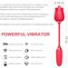 Quiet Rose Vibrator Flower Ball with 10 Gears USB Rechargeable Rose Toy for Women Red Stimulate desire