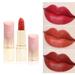 Niahfd Lipstick Small Pink Diamond Fan Butterfly Gold Diamond Lasting Lipstick Lip Gloss #S02 Tomato Red