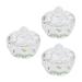 3 Pcs Nail Art Crystal Cup Clear Container with Lid Supplies Glass Cups Containers for Liquids Cover