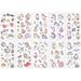 10Sheets/lot Children Cute Cartoon Unicorn Temporary Tattoo Stickers Baby Shower Kids Body Makeup Sticker Tattoos Mermaid Party unicorn3 other