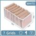 Storage Organizer Jeans Organization Storage Box Closet Organizer Clothing Organizer Makeup Drawer Organizers Cabinet Pants 7grids-White Clothes