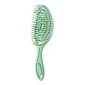 Oval hollow hairdressing comb elastic comb hairdressing massage combgreen