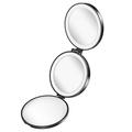 Black Mirror LED Makeup Mirror LED Mirror Tri-fold Mirror Cosmetic Mirror Makeup Mirror Round Mirror Miss