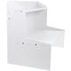 Wood-Plastic Plate Storage Rack Desktop Bin Shelves Cosmetics Organizer WPC Office White