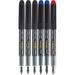 Varsity Disposable Fountain 6 Pack Combo 3 Black Pens 2 Blue Pens And 1 Red Pen