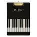 ALAZA Piano Keyboard Music Keys Clipboards for Kids Student Women Men Letter Size Plastic Low Profile Clip 9 x 12.5 in Silver Clip