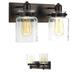 | Bathroom Vanity Light Fixture | Bath Interior Lighting | Bathroom Light | Vanity Lights | Bathroom Lights Over Mirror (Antique Bronze 2 Lights LED 100W LED Bulbs not Included)