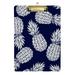 ALAZA Pineapple Fruit Navy Blue Clipboards for Kids Student Women Men Letter Size Plastic Low Profile Clip 9 x 12.5 in Silver Clip