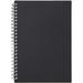 Sprial Notebook Kraft Soft Cover College Ruled Notebooks Wirebound Memo Diary Notebook Planner 140 Pages/ 70 Sheets 8 x 6 inch 1 Pack (Black)