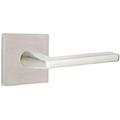 Square Rosette Lever Brushed Stainless Steel LH