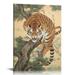 Nawypu Wall Art Print Vintage Tiger Print Vintage Art Print Animal Art Animal Print Tiger Poster Tiger Art Wild Animal Poster Nature Print