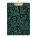ALAZA Pineapple Palm Tree Navy Blue Clipboards for Kids Student Women Men Letter Size Plastic Low Profile Clip 9 x 12.5 in Silver Clip