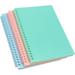 Spiral Notebook 3 Pcs A5 Thick Plastic Hardcover 8mm Ruled 3 Color 80 Sheets 160 Pages Journals for Study and Notes (Light Pink Light Green Light Blue A5 5.7 x 8.3 Ruled)