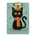 ALAZA Hello Fall Cute Furry Cat In Scarf Clipboards for Kids Student Women Men Letter Size Plastic Low Profile Clip 9 x 12.5 in Silver Clip