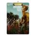 ALAZA Giant Dinosaur Animal Clipboards for Kids Student Women Men Letter Size Plastic Low Profile Clip 9 x 12.5 in Silver Clip