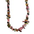 Creative Sparkles,'Handcrafted Colorful Natural Tourmaline Long Beaded Necklace'