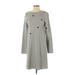 Boden Casual Dress - Sweater Dress Crew Neck Long sleeves: Gray Dresses - Women's Size 8