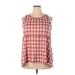 LC Lauren Conrad Sleeveless Blouse: Red Print Tops - Women's Size 2X-Large