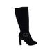 Impo Boots: Black Print Shoes - Women's Size 6 1/2 - Open Toe