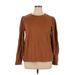 Left Coast by Dolan Long Sleeve Top Brown Crew Neck Tops - Women's Size X-Large