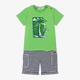 Everything Must Change Boys Green & Navy Blue Cotton Shorts Set