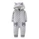 Slowmoose Baby Rompers Animal Shapel Halloween Clothes Set Light Grey 18M