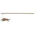 Trixie Jute Wooden Wand Mouse with Feathers (Cats , Toys , Teaser Wands) 50 cm