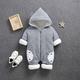 Slowmoose Autumn Winter New Born Baby Clothes Rompers , Jumpsuit Overalls Costume Infant Grey 9M