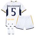 adidas Real Madrid Home Bellingham 5 Youth Kit 2023-2024 (Official Cup Printing)