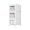 Stackable Storage Bin W/ Lids & Wheels by LCM Home Fashions, Inc. in White