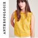 Anthropologie Tops | Anthropologie Maeve Tilly Gold Eyelet & Ruffle Sleeveless Blouse Size 8 Euc | Color: Gold/Yellow | Size: 8